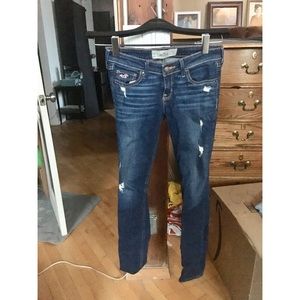 Hollister distressed super skinny jeans